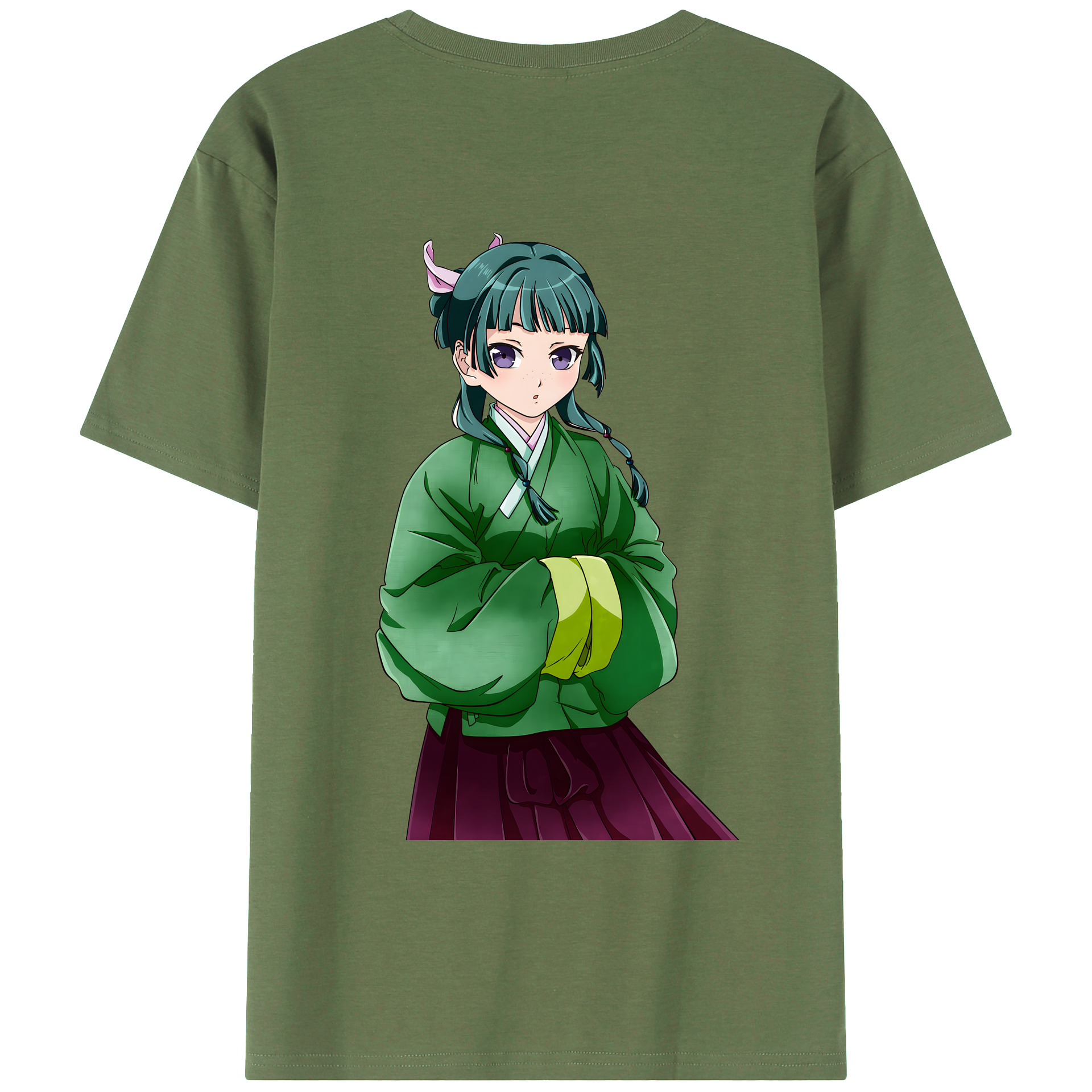 （画像用） 薬屋のひとりごと The Apothecary Diaries 綿100％ メンズ半袖Tシャツ（バックプリント） 通気性